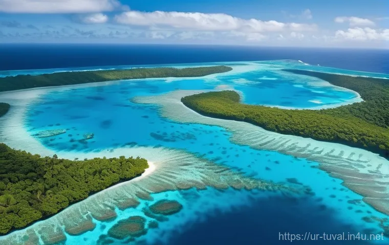 투발루에서 숙박하기 - Here are three image generation prompts in English, designed to capture the essence of Tuvalu while ...